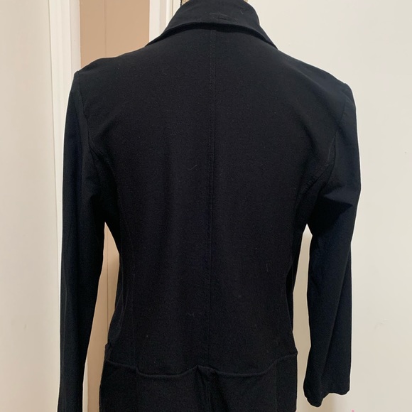 Eileen Fisher Black Open Front Cardigan 3/4 Sleeve - Picture 4 of 7